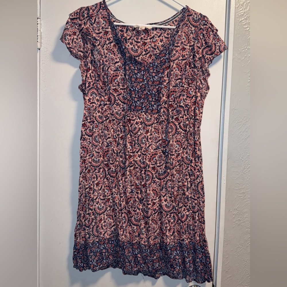 Nurture Pink and Blue Patterned Blouse